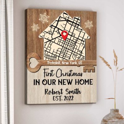 custom first christmas in new home gift map art print first home gift christmas first home buyers gift