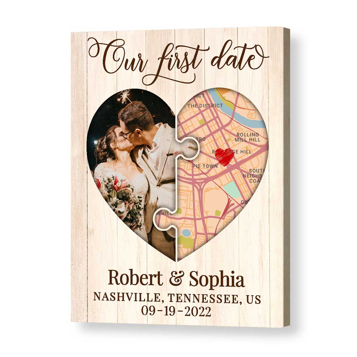 Unique First Anniversary Gift, Custom Couple Photo Collage, Personalized  Picture Canvas Print - Stunning Gift Store