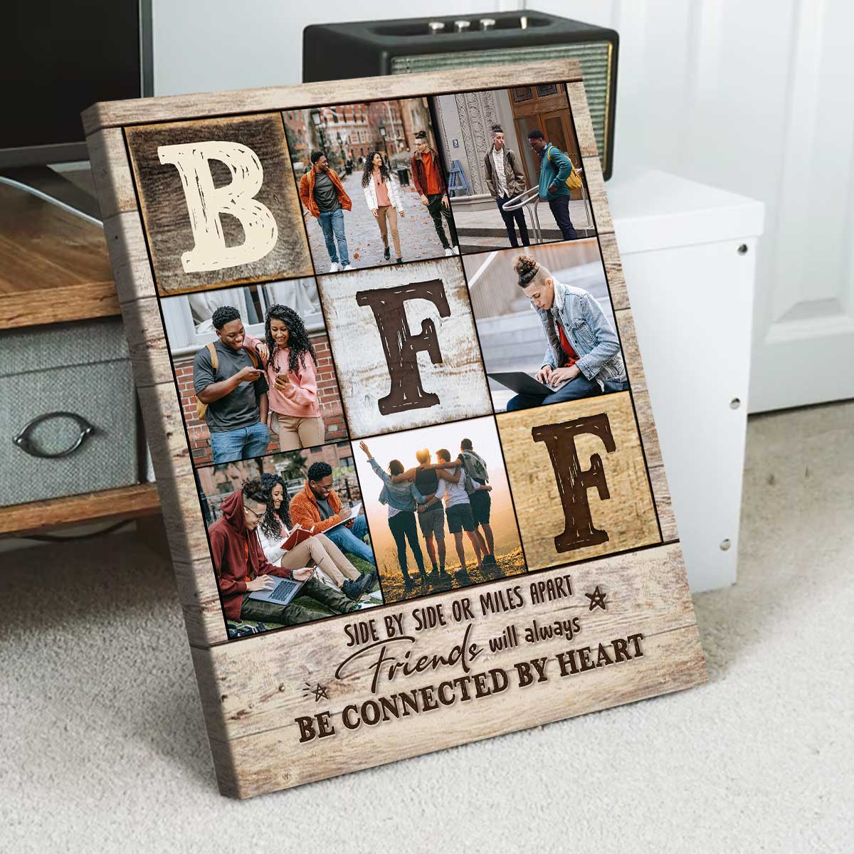 BFF Photo Collage Canvas, Christmas Presents For Best Friends, Personalised  Gift For Best Friend - Best Personalized Gifts For Everyone