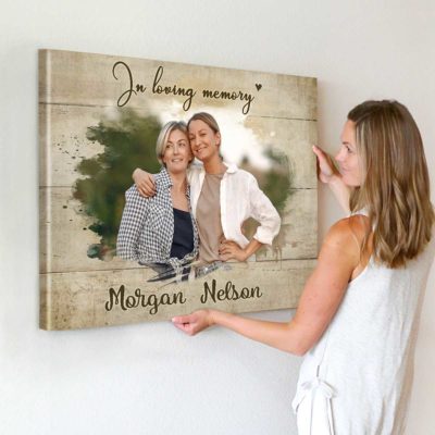 custom memorial portrait memorial pictures for loved ones loss of mother sympathy gifts