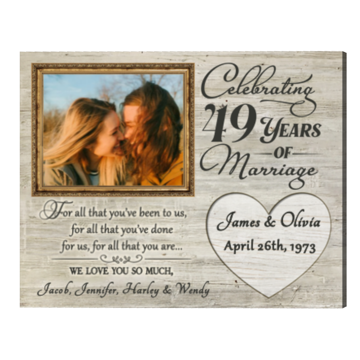 43rd Anniversary Gifts For Parents 43 Years Anniversary Gift, For All That  You Have Been To Us Anniversary Photo Frame