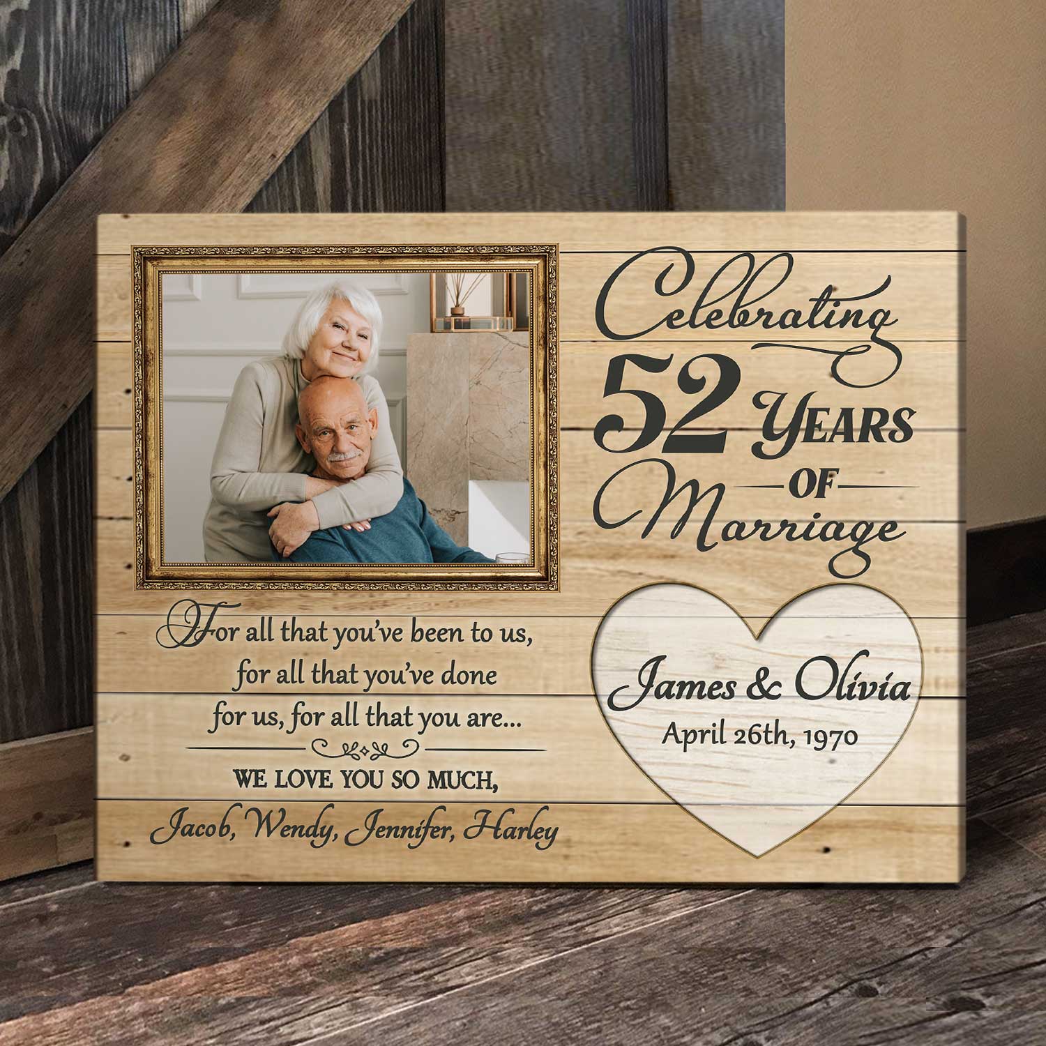 Wedding Anniversary Gifts for Him, Paper, Canvas, 10 Year