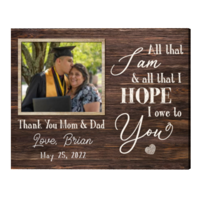 Thanks Mom and Dad Graduation Sign, Thanks Parents Graduation Photo Gift