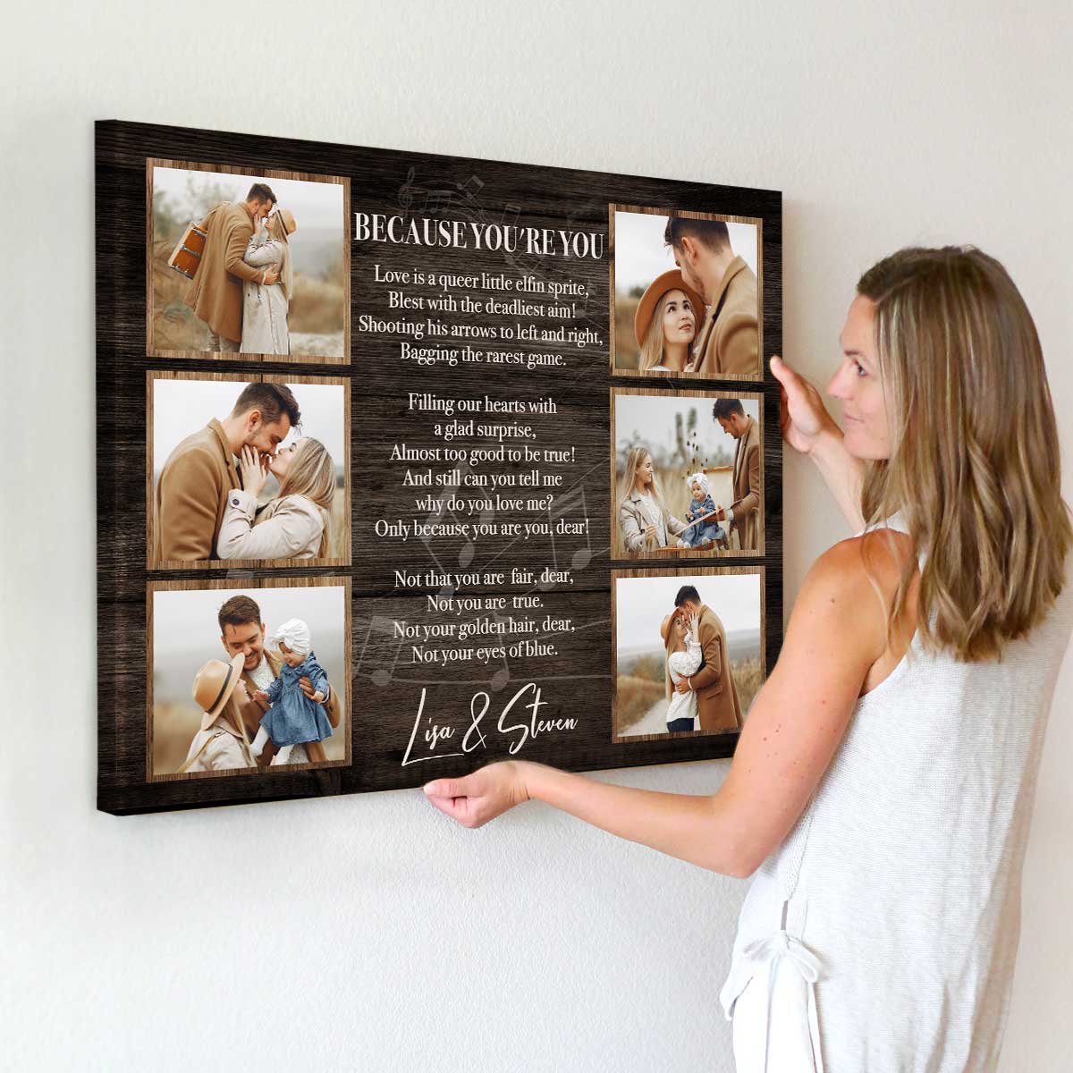 Custom Song Lyrics Gift Song Lyrics Wall Decor Personalized Anniversary Gifts  For Couples - Oh Canvas