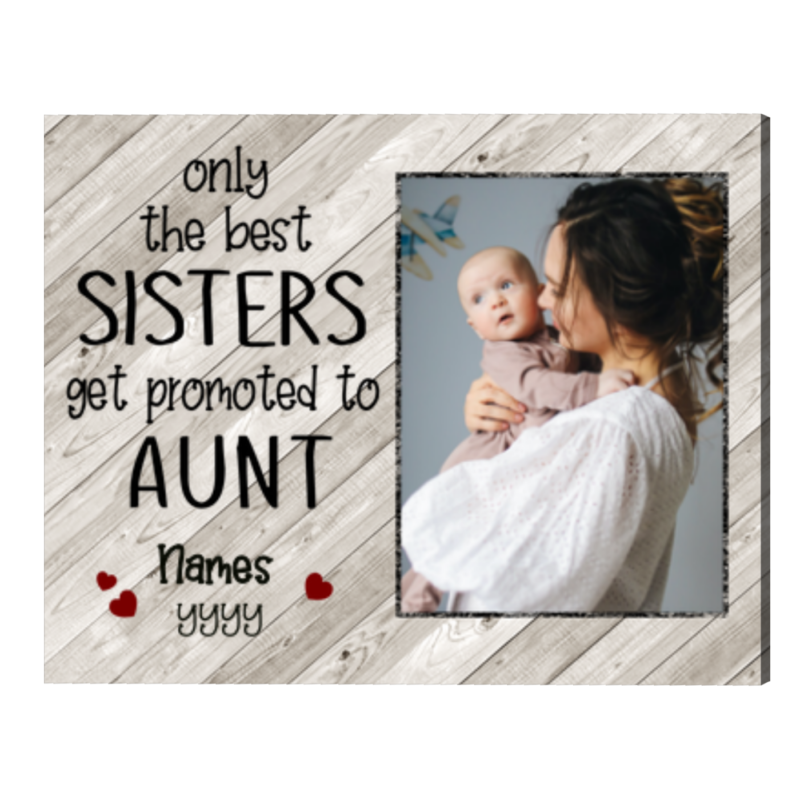 Personalized New Aunt Gifts - Only The Best Sisters Get Promoted to Aunt Print, Mother's Day Gift for New Aunt, Gift For New Auntie