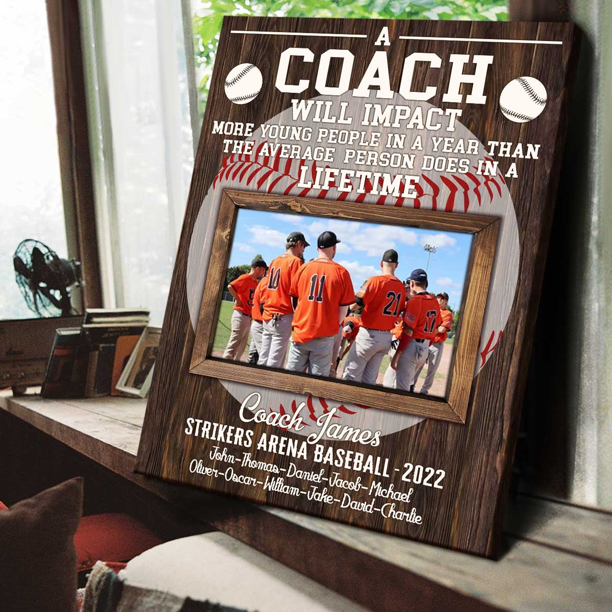 Baseball Team Gift, Baseball Coach Gift, Baseball Printable Canvas, Custom  Baseball Gift, Personalized Gift For Baseball Coach - Stunning Gift Store