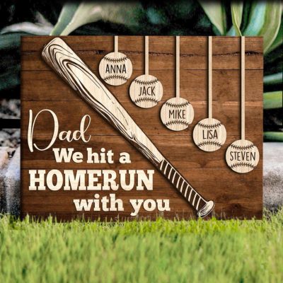 Dad Baseball Sign From Kids