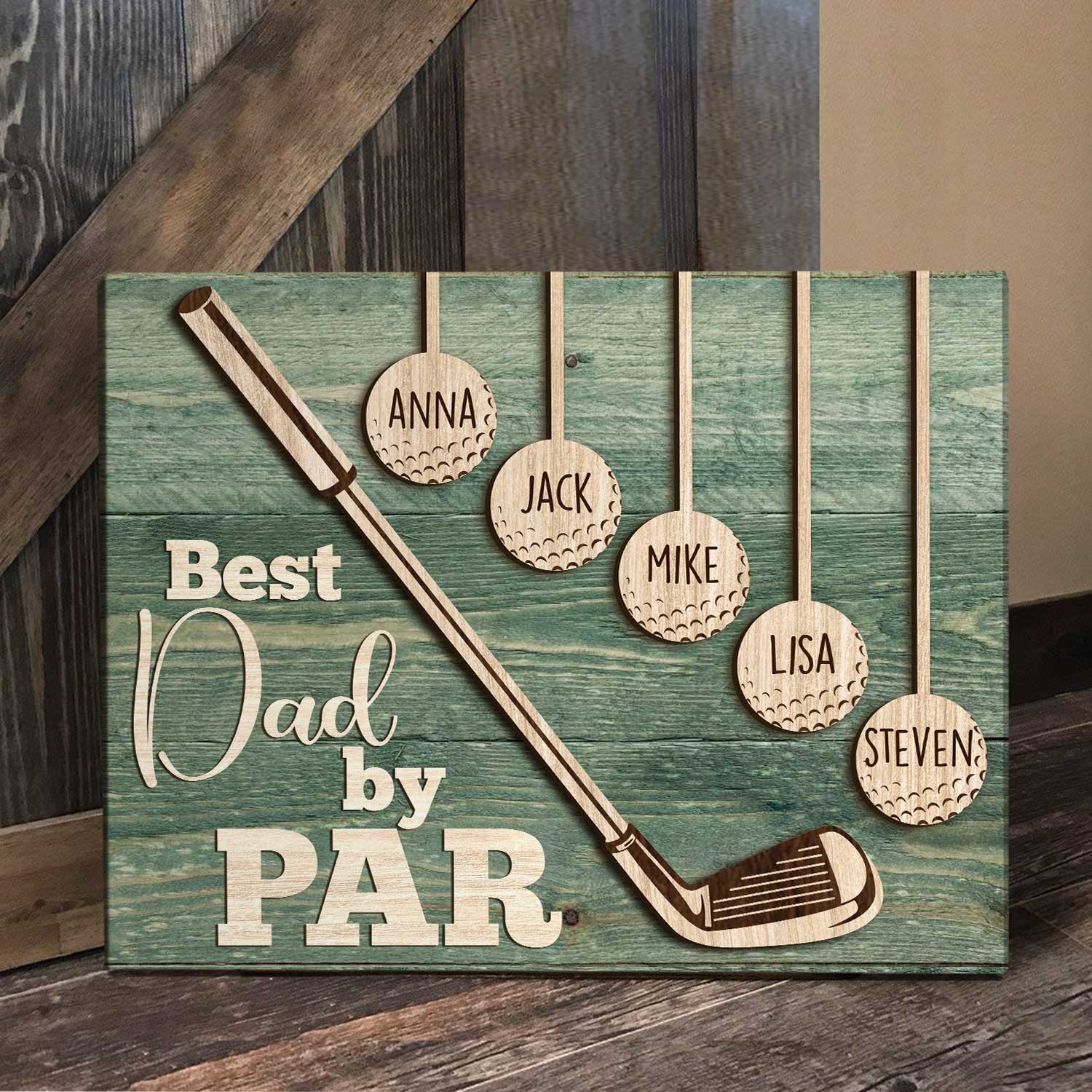 Best Dad By Par Tumbler Custom Kids Names, Golf Father's Day Gifts For Dad, Dad  Golf Tumbler From Kids - Best Personalized Gifts For Everyone
