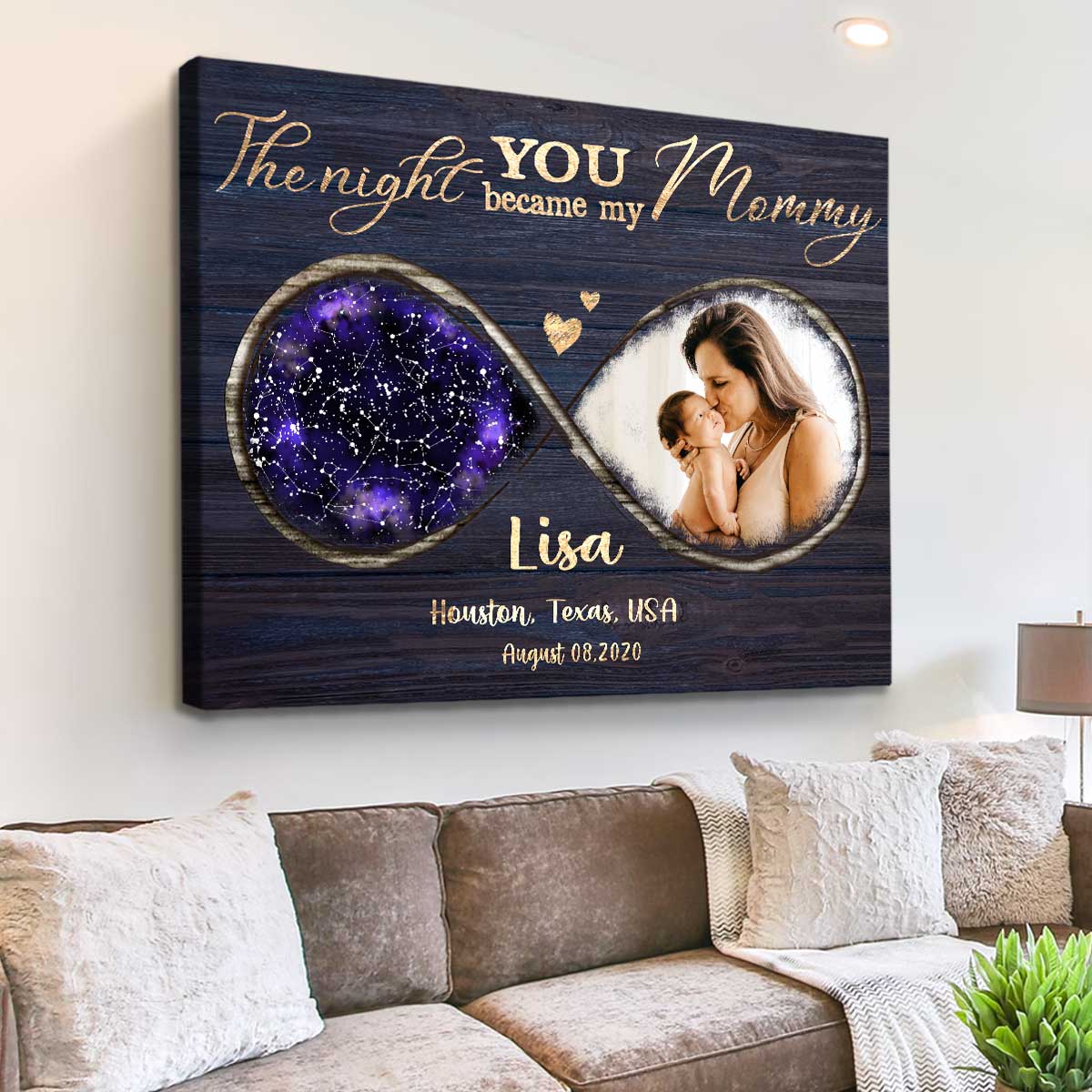 Personalized Gift For New Mom On Mother's Day, The Night You Became My  Mommy Custom Star Map Print, First Time Mom Gifts from Husband