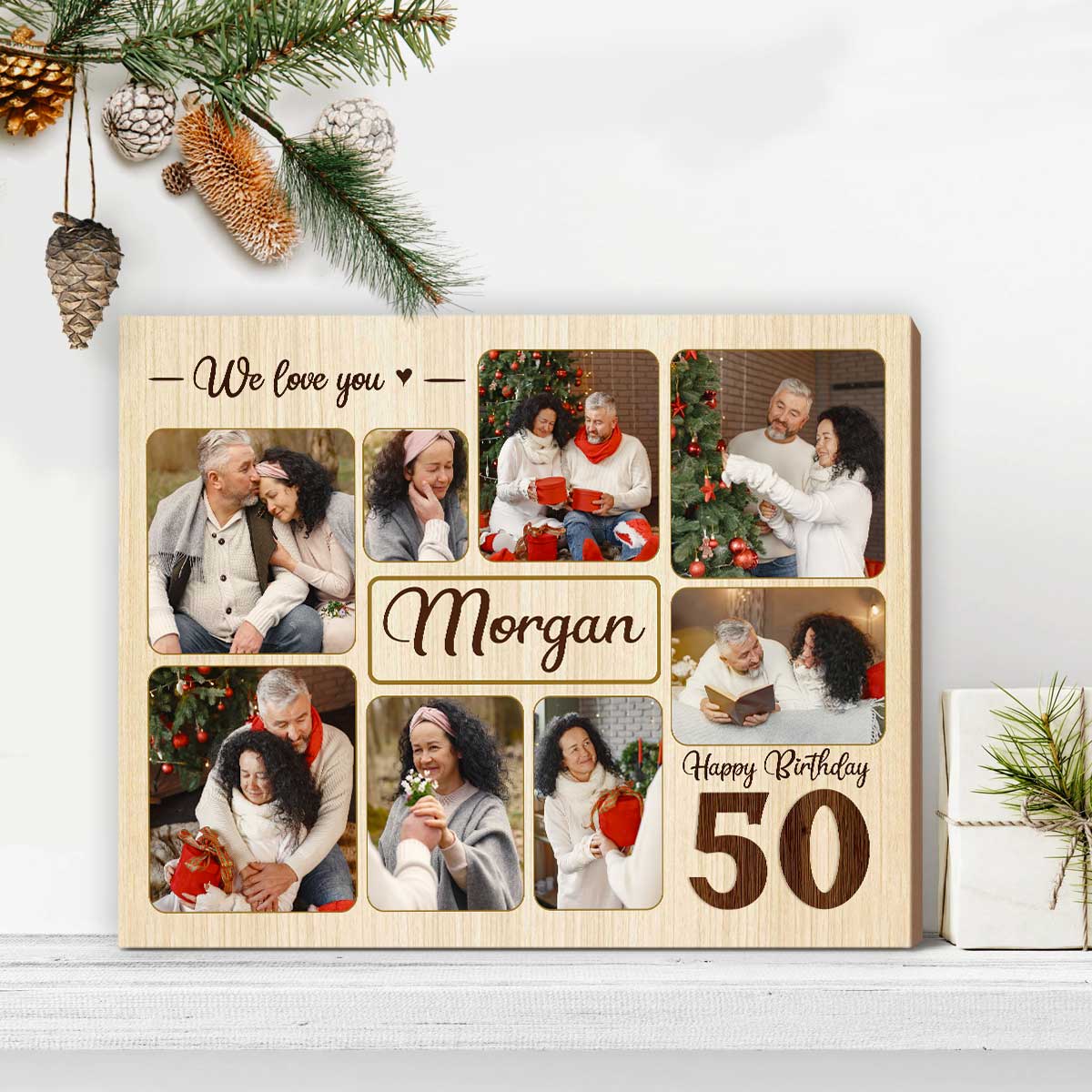 50th Birthday Gift, 50th Birthday Gift For Her, 50th Birthday Present, 50th  Birthday Gift For Him, Number 50 Collage Canvas - Stunning Gift Store