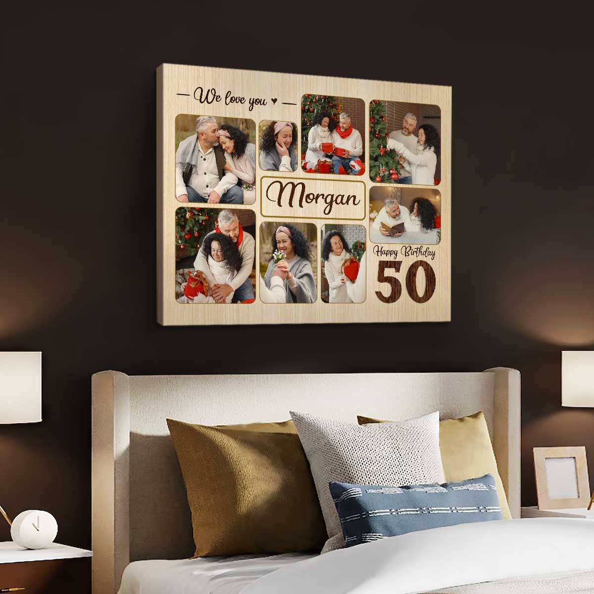 50th Birthday Gift, 50th Birthday Gift For Her, 50th Birthday Present, 50th  Birthday Gift For Him, Number 50 Collage Canvas - Stunning Gift Store