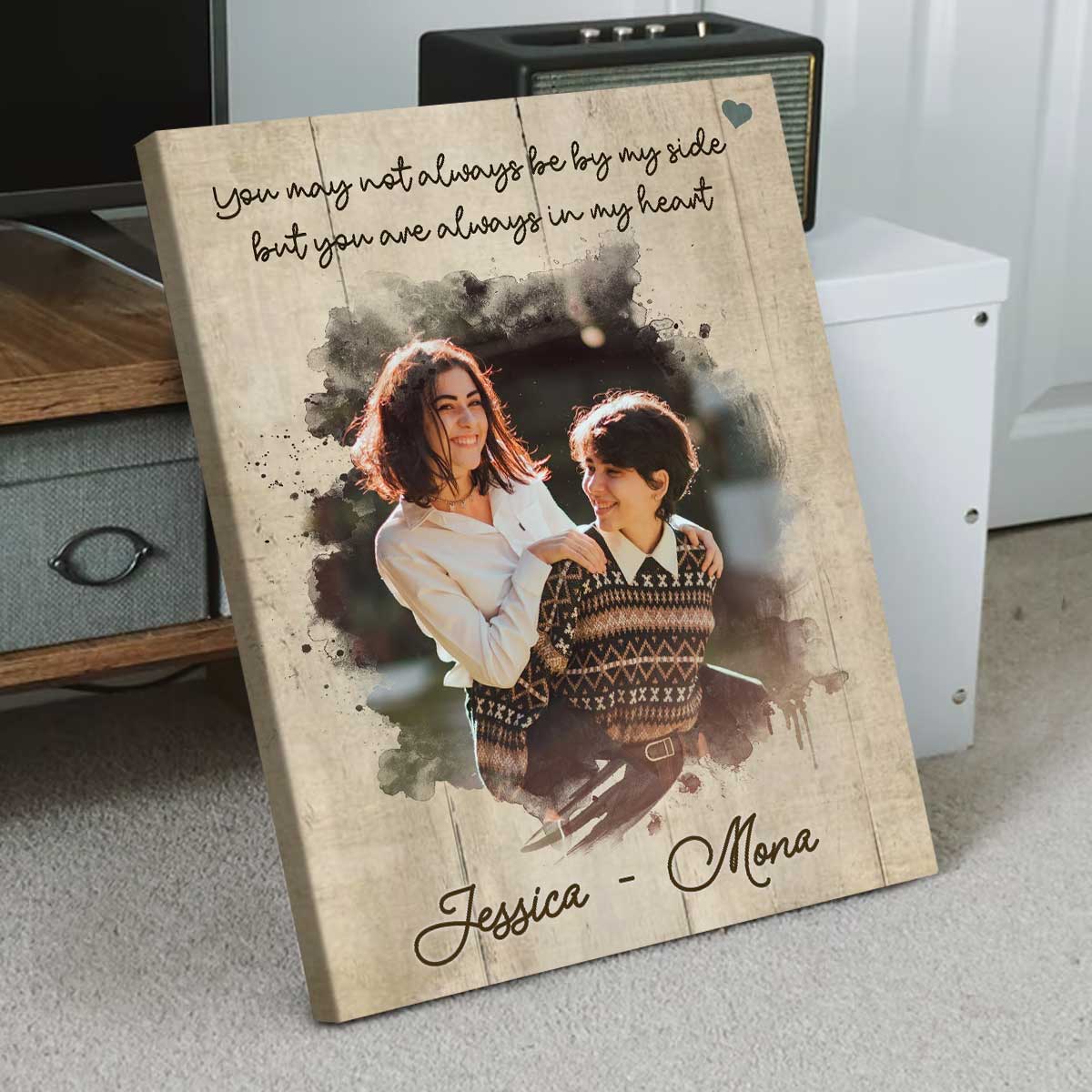 Personalized We'll Be Friends Until We're Old Canvas, Custom Photo