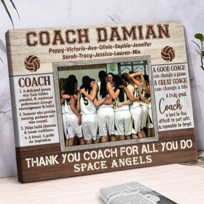 Custom Coach Gift For Volleyball Coach Frame