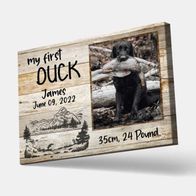 custom my first duck photo gift duck hunting gifts, gift for hunter hunting decor