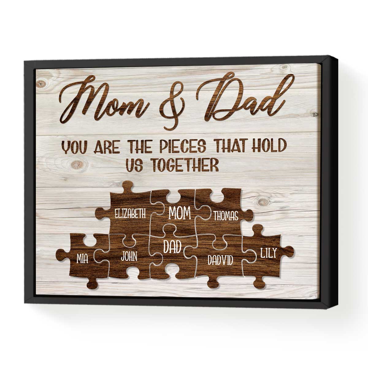 Mum dad mothers day photo frame fathers gift Vector Image