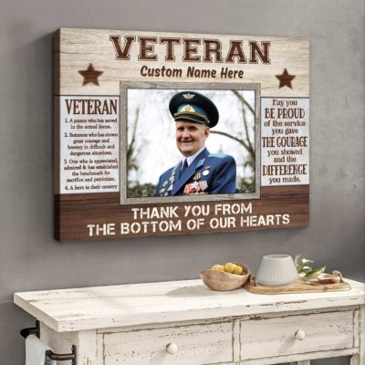 Custom Photo Print Gift For Veteran