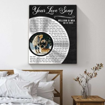 custom song lyrics photo on vinyl record song lyric wall art customized valentine gifts for him