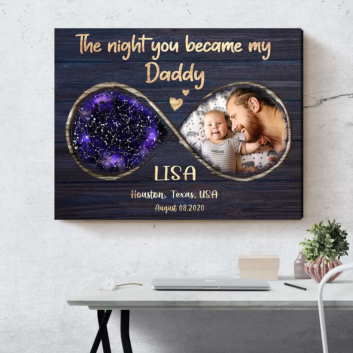 Custom Star Map Gift For New Dad, Personalized First Time Dad Gift, First  Father's Day Gifts, The Night You Became My Daddy Canvas With Photo - Best Personalized  Gifts For Everyone
