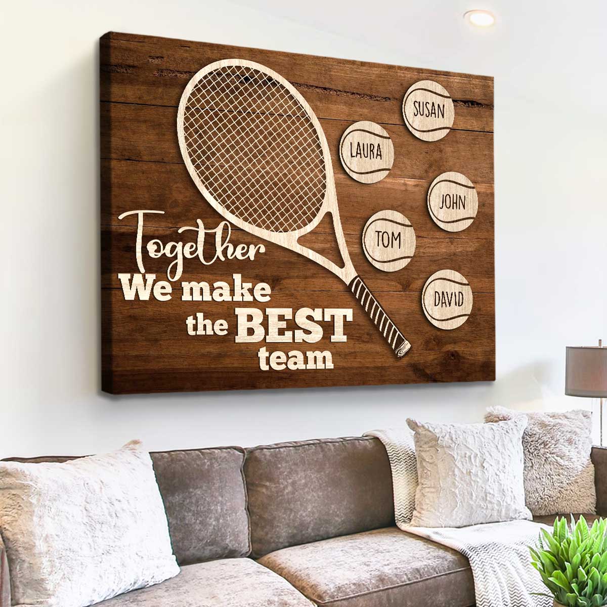 Custom Tennis Family Print With Names, Tennis Sport Home Decor ...