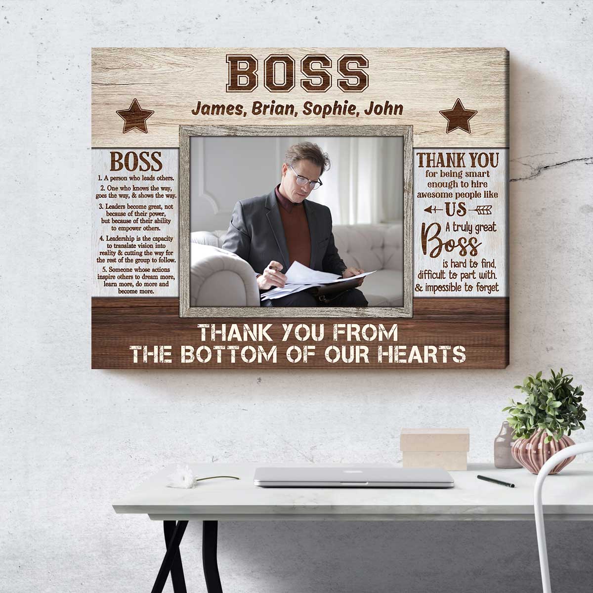 Personalized Boss Collage Gifts, Boss Birthday Gift, Boss Appreciation Day  Gift, A Truly Great Boss Is Hard To Find Photo Canvas - Best Personalized  Gifts For Everyone