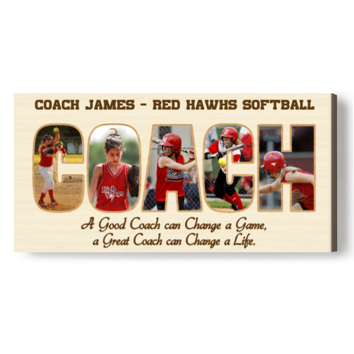 Personalized Sport Coach Gift Picture Collage Softball Coach Gift End 