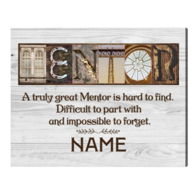 Personalized Gifts for Mentor Teacher, Thank You Mentor Wall Art, Mentor Appreciation Gifts