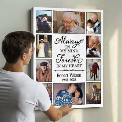 in memory of picture gift personalized memorial photo collage print sympathy gift