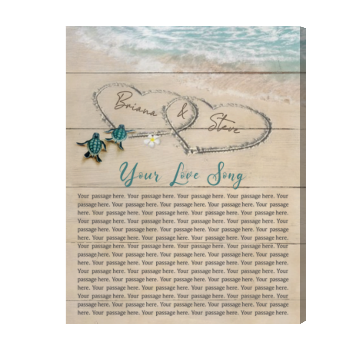 Personalized Wedding Canvas, Custom Song Lyric Canvas Art, Gift For