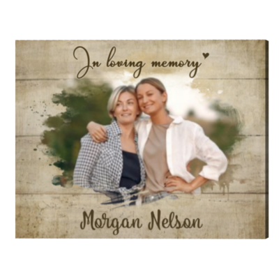 Personalized Memorial Canvas For Mom, Sympathy Gifts For Loss Of Mother,  Mom Memorial Gifts Picture Frame