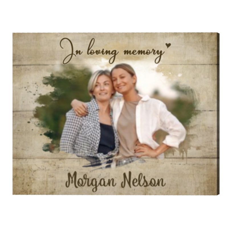 Custom Memorial Portrait Canvas, Memorial Pictures for Loved Ones, Loss of Mother Sympathy Gifts