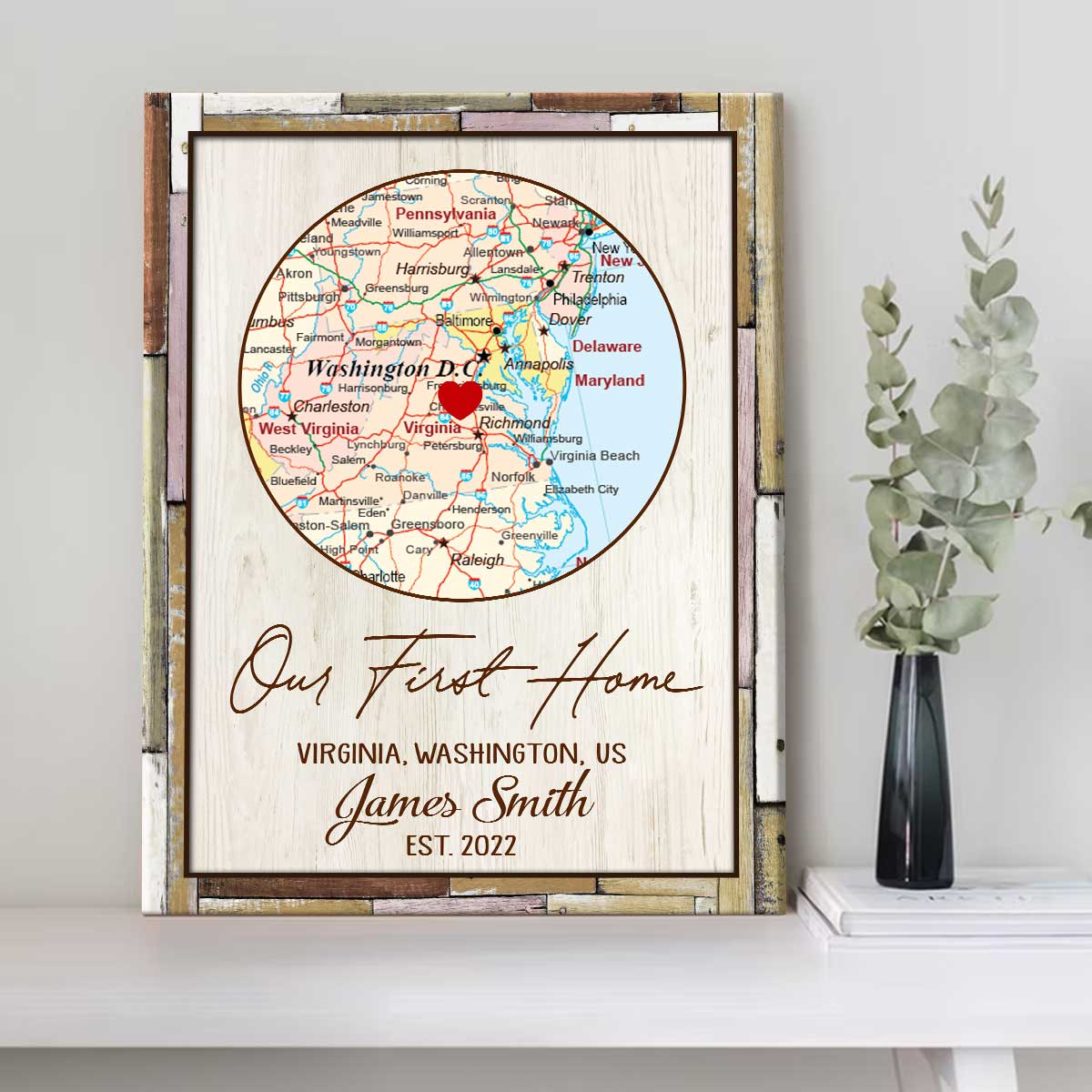 Our First Home Map print First Home Map Print Gift Personalized Housewarming Gifts 2