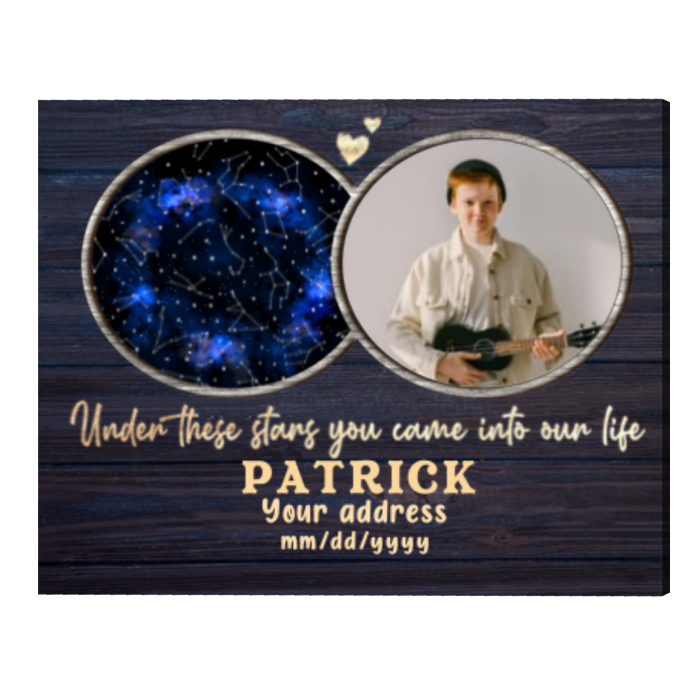Custom Star Map Canvas Birthday Gift For Son, Constellation Night Sky ...