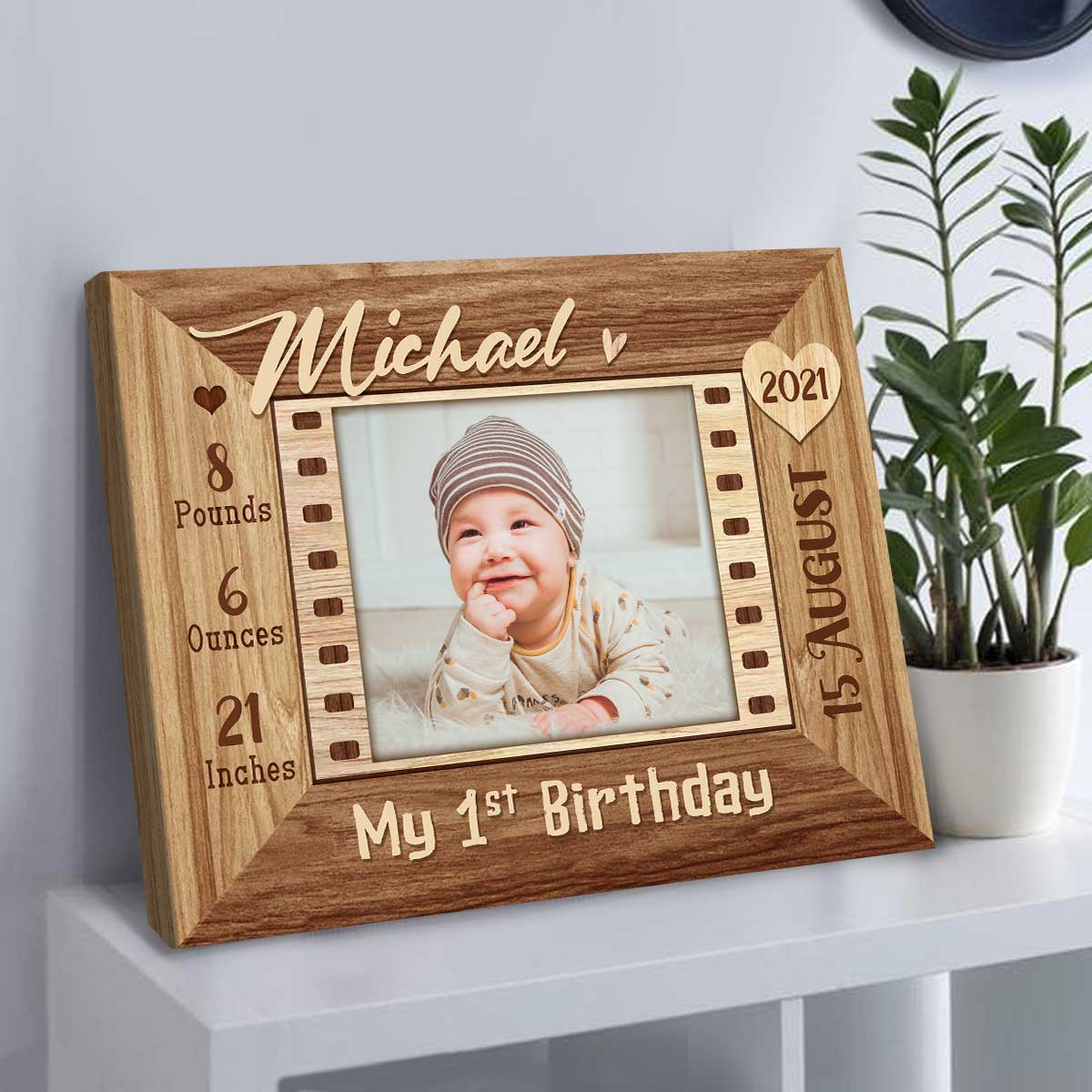 Personalised 1st Birthday Print 1st Birthday Canvas Gift For Son Or Daughter Baby Boy Gift Baby Girl Gift Unique Gift Ideas 4