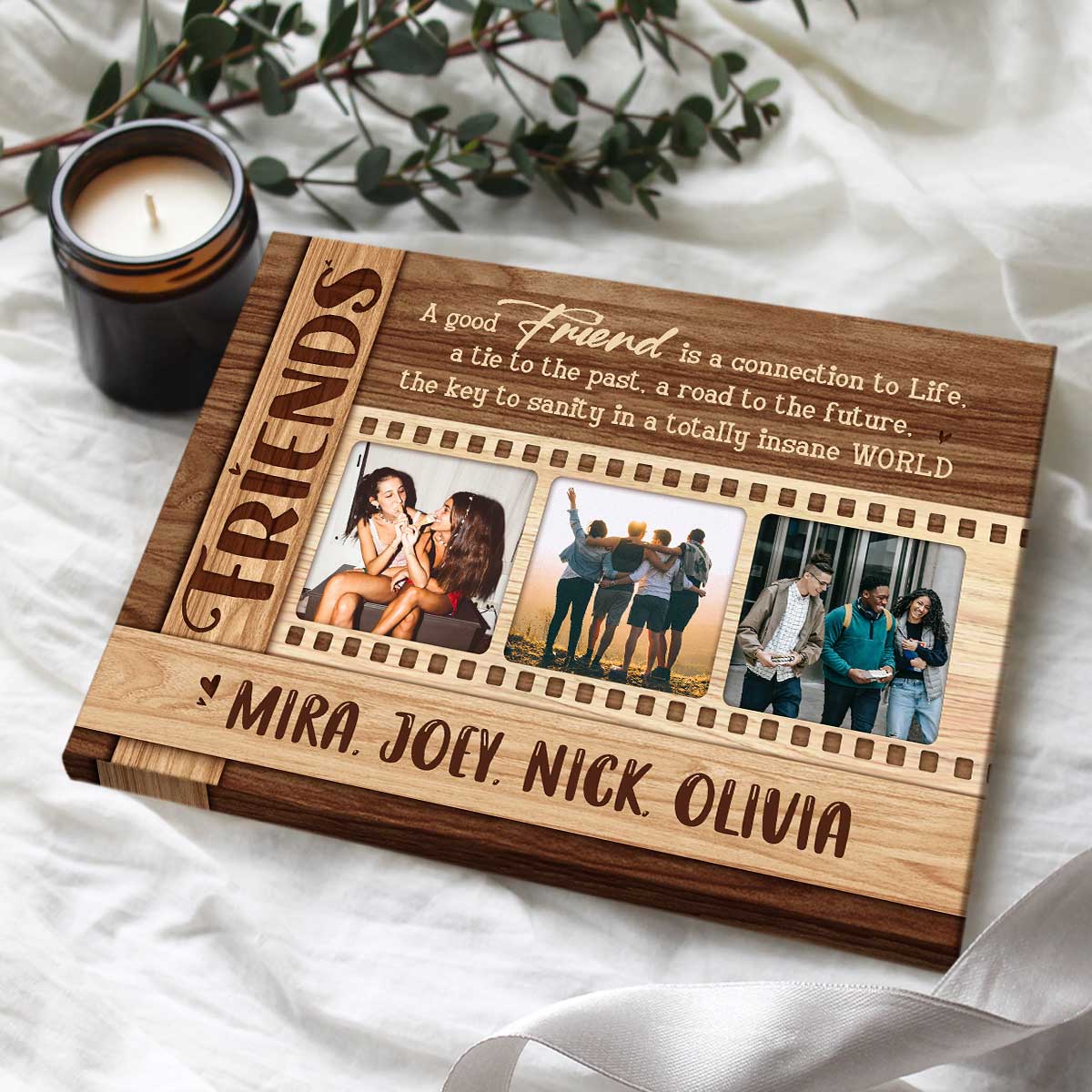 Birthday gifts for Boyfriend Personalised Gifts For Him Photo On Wood wall  Art | eBay