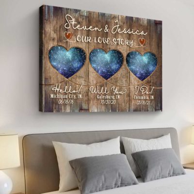 personalised 1st wedding anniversary gift hello will you i do star map print gift for valentine day for husband