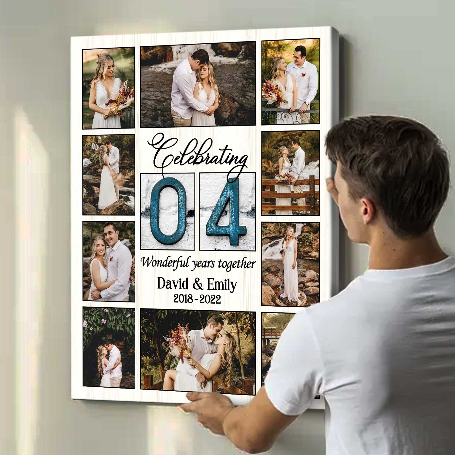 Custom Photo Collage Canvas, 50th Anniversary Gifts For The Golden  Milestone