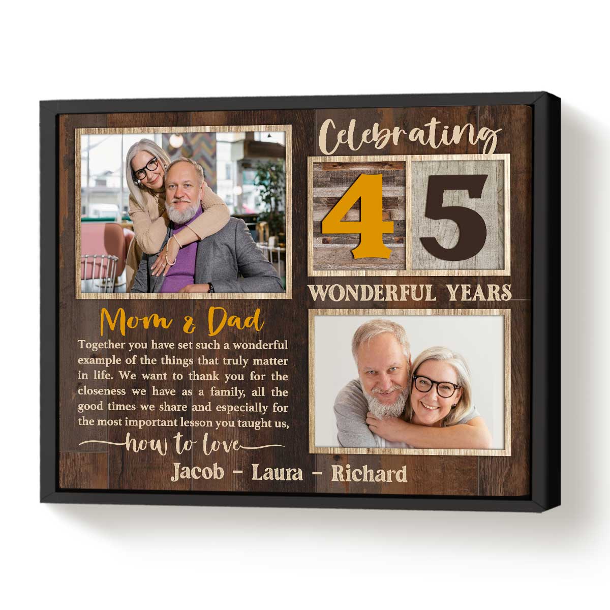 iMPACTGift customized gifts Personalize Photo Frame World best Couple Mom  Dad Anniversary Best Gift for Mummy papa Customised gifts (Size4x6)