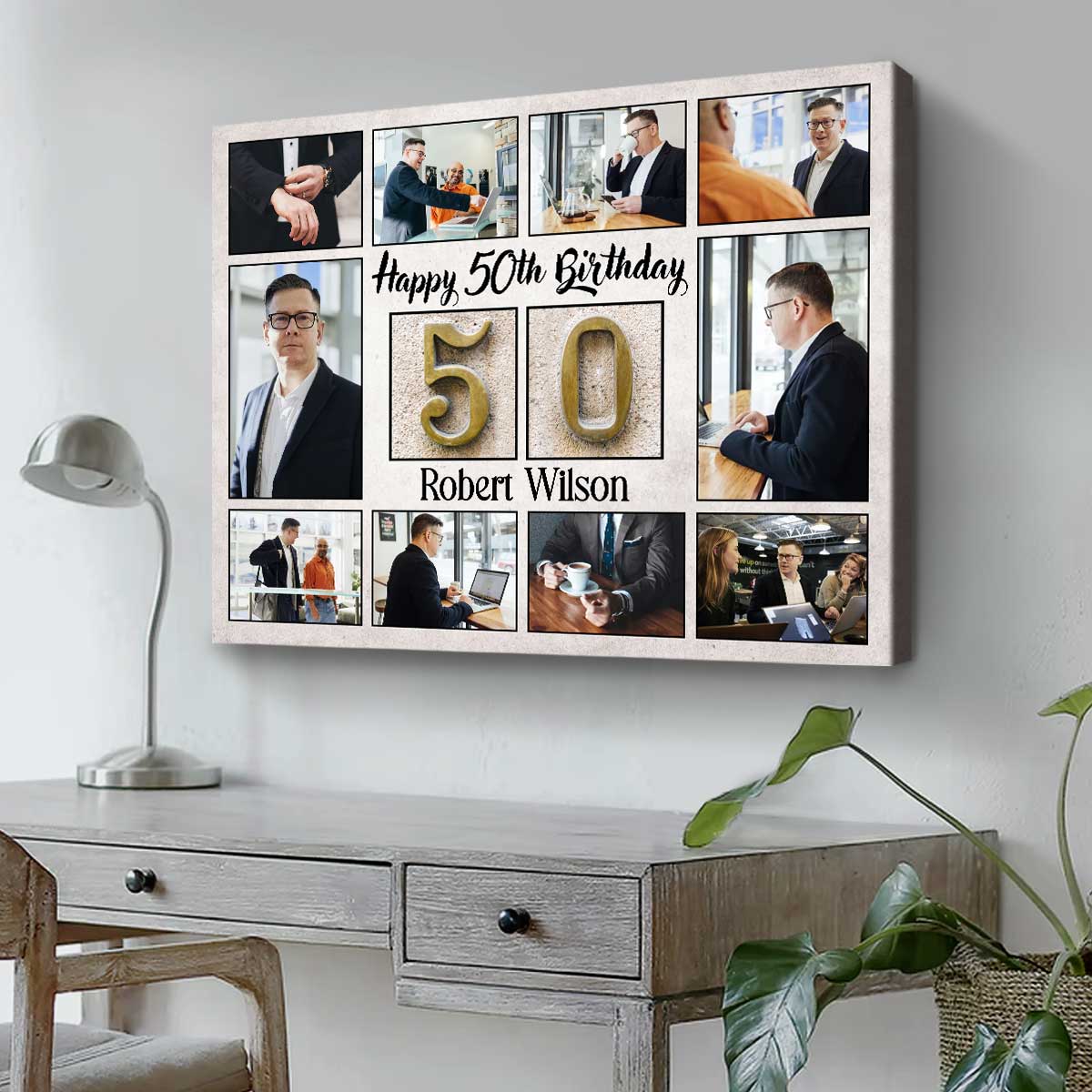 Unique 50th Birthday Gifts For Her Custom Photo Canvas Collage - Oh Canvas