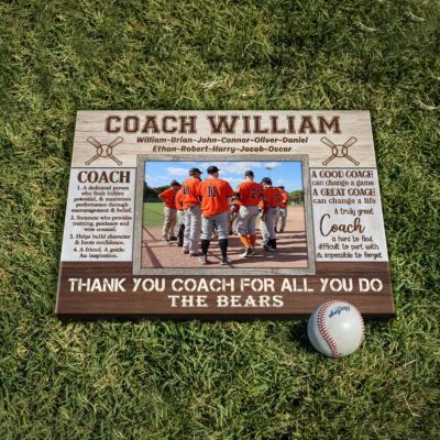 Personalized Baseball Coach Gift