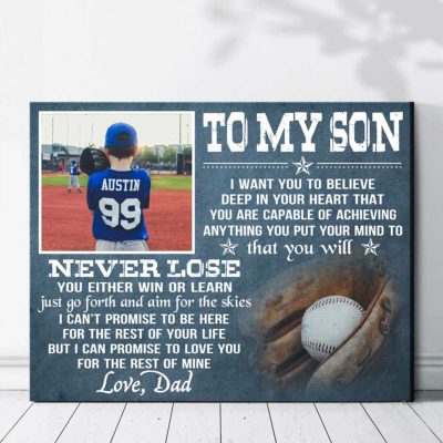 personalized baseball gift for son from mom dad to my son baseball photo gifts christmas gift for baseball player