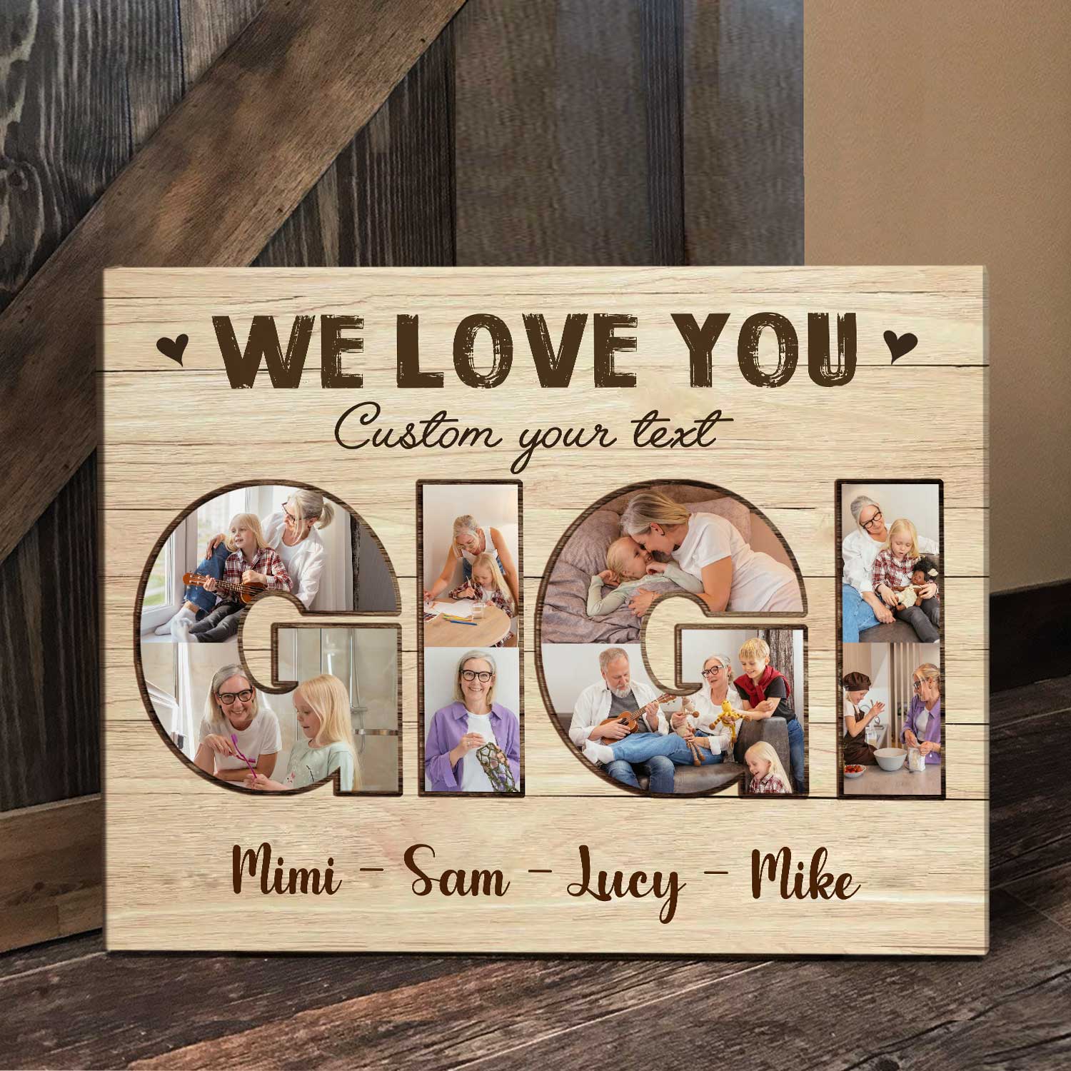 We Love You Grandma Photo Collage Canvas, Christmas Gifts For Grandma From  Grandkids, Personalized Grandma Gifts - Best Personalized Gifts For Everyone