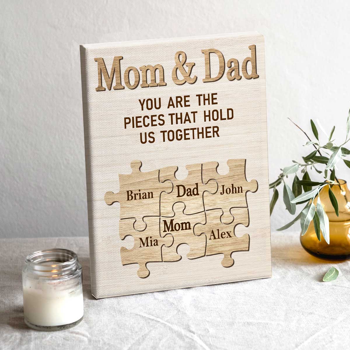 Personalized Gift For Parents From Kids, Christmas Gift For Mom And Dad,  Mom And Dad Gift