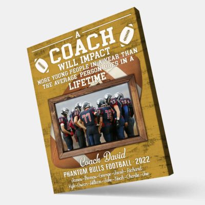 Personalized Football Coach Photo Gift