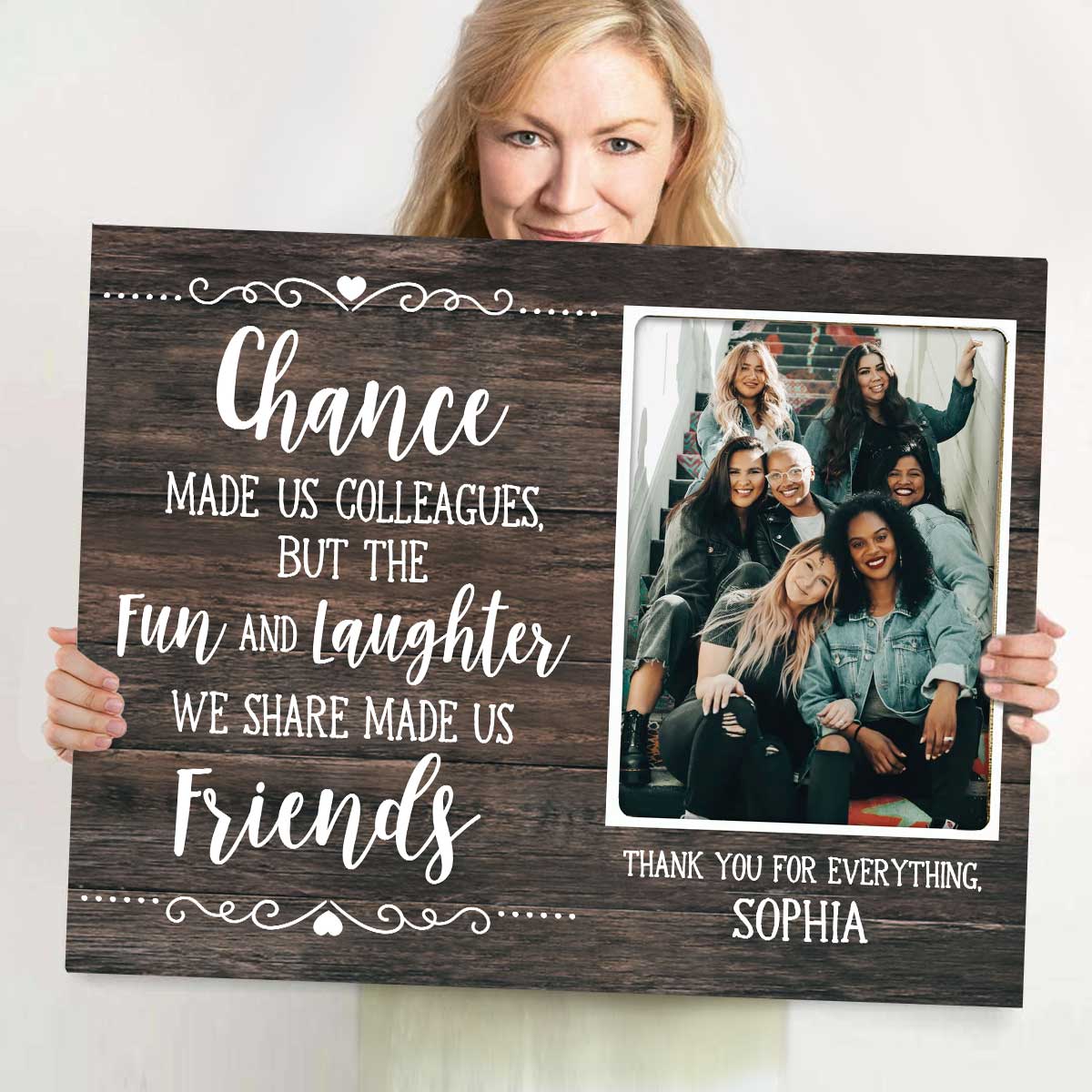 Personalized Going Away Gift Coworker Friend Canvas, Best Work Friends  Gift, Colleague Farewell Gift - Best Personalized Gifts For Everyone