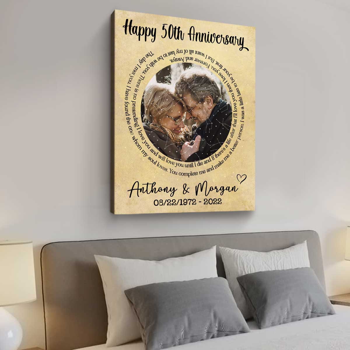 50th Anniversary Gifts Golden Anniversary Fleece Blanket For Couple - Oh  Canvas