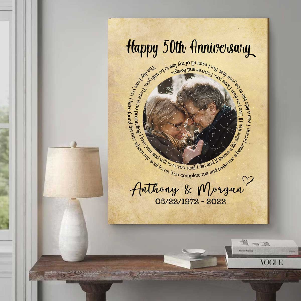 50th Wedding Anniversary Gifts for Parents, 50th Anniversary Decorations  for Party, Golden Anniversary 50 Year Gifts, 50th Anniversary Gifts for  Couples, Gift with 50th Anniversary Card 2119CH - Walmart.com