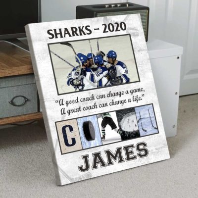 Personalized Hockey Coach Picture Gift