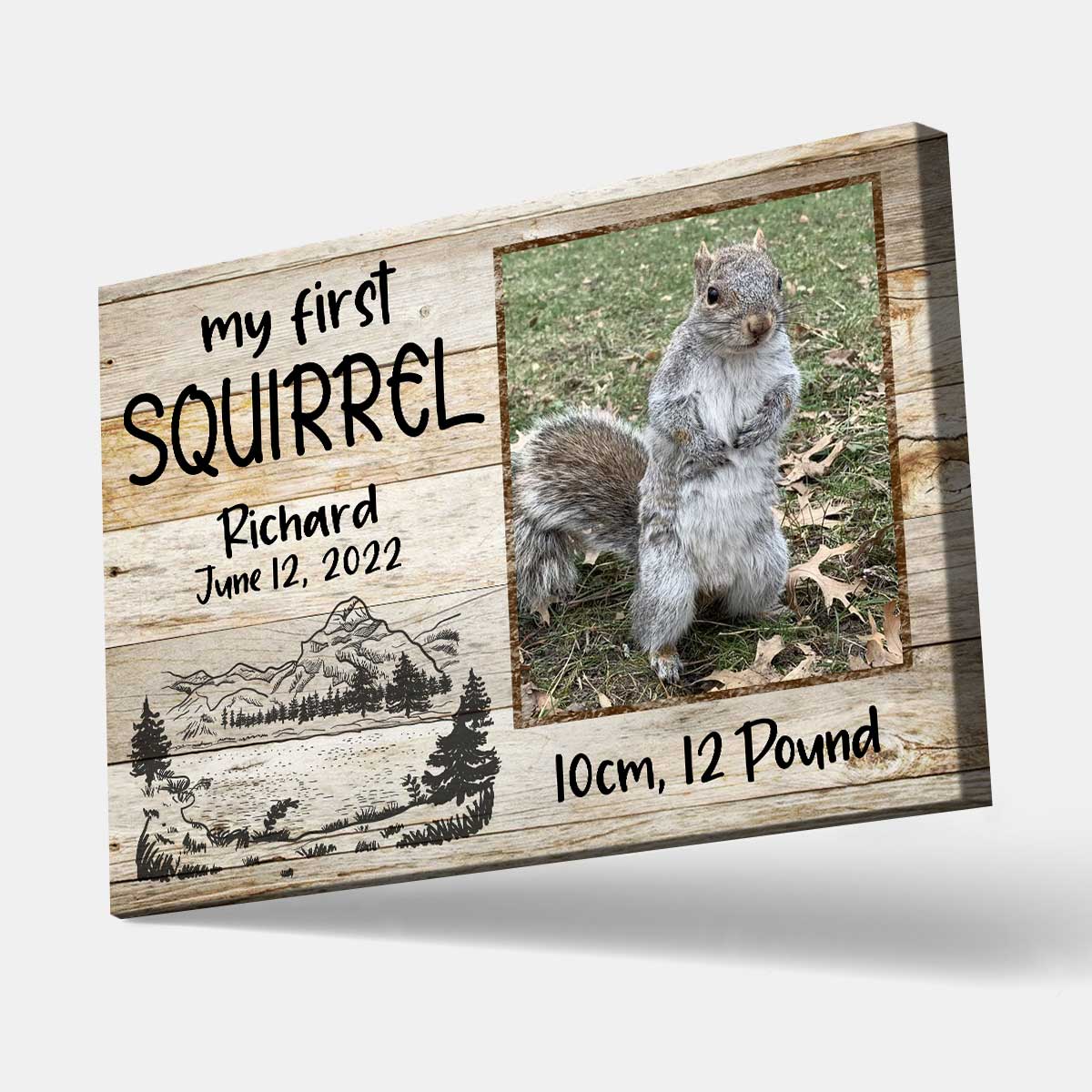 Polaroid Photo Album Book signatures or growth souvenirs of baby squirrel  autumn personalized gift from 12 pages