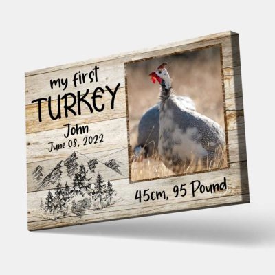 personalized hunting gifts for him my first turkey photo print wall decor for man cave