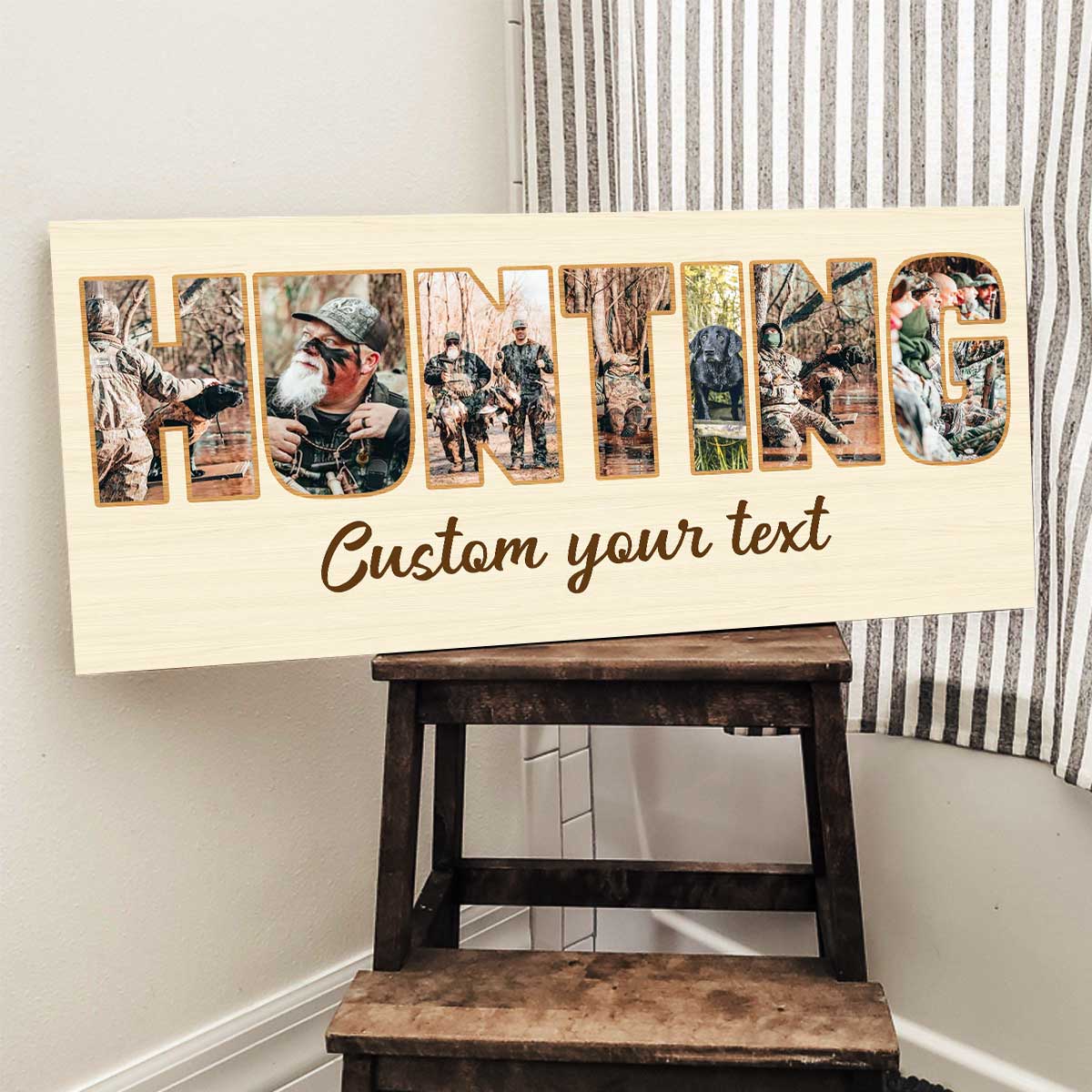 Personalized Hunting Photo Collage, Hunting Gifts For Men For Dad